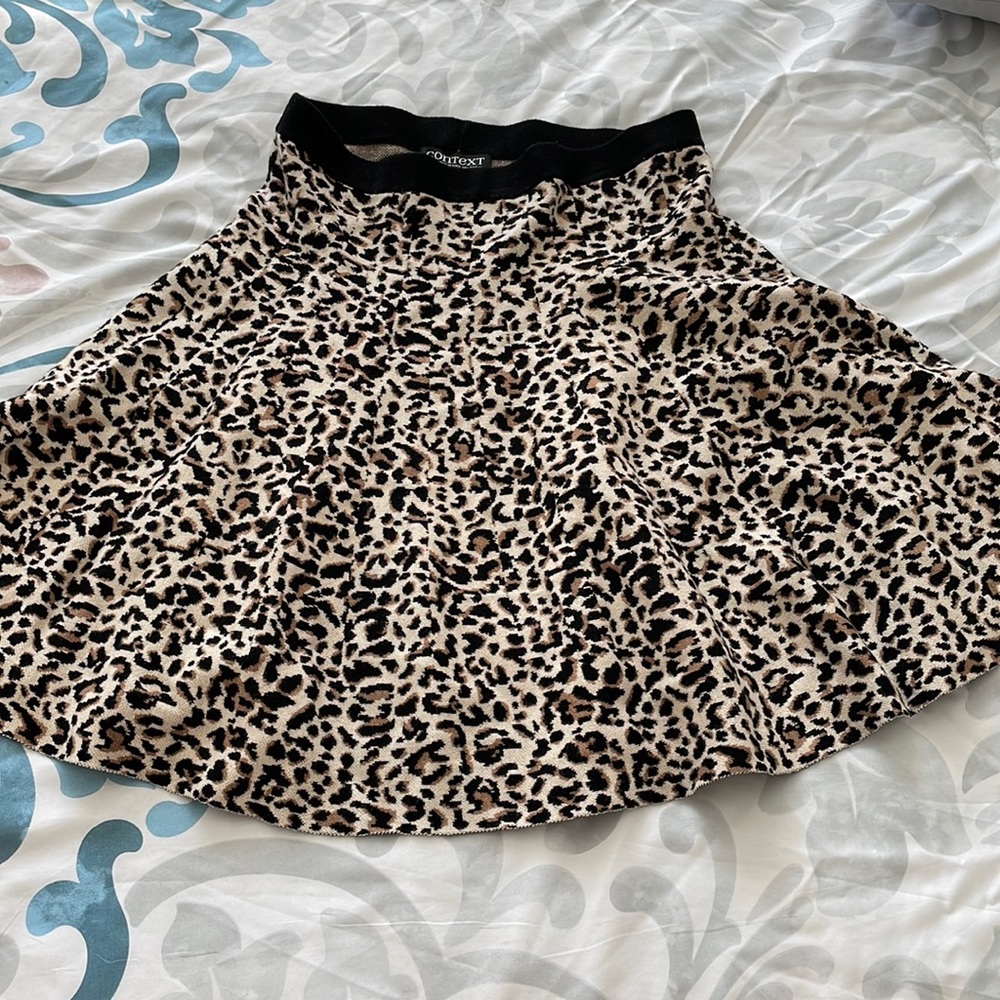 Cheetah skater skirt